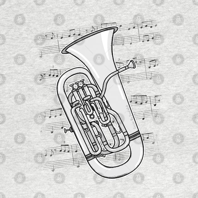 Euphonium Player Euphoniumist Brass Musician by doodlerob